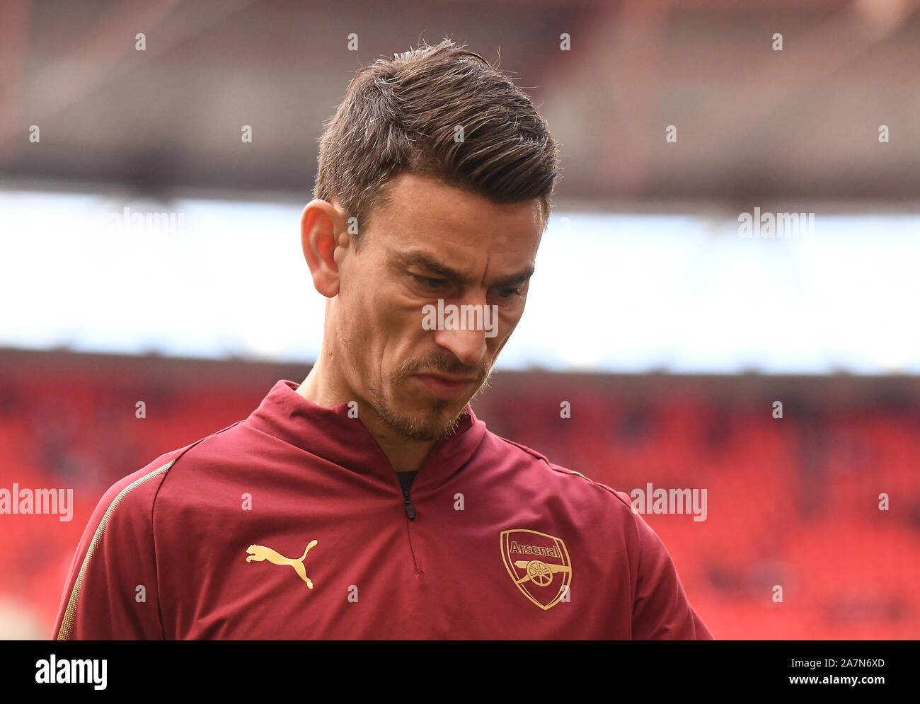 LONDON, ENGLAND - MARCH 2, 2019: pictured during the 2018/19 Premier League game between Tottenham Hotspur and Arsenal FC at Wembley Stadium. Stock Photo
