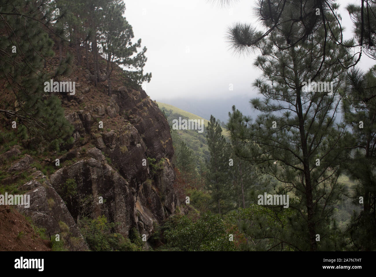 Foggy mountain landscape rocky hi-res stock photography and images - Alamy