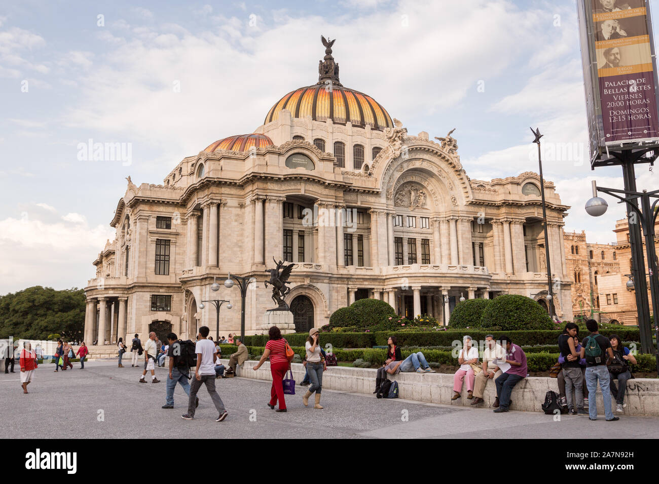 Palacio de Bellas Artes on Alameda Central park in Mexico City, Mexico. Stock Photo