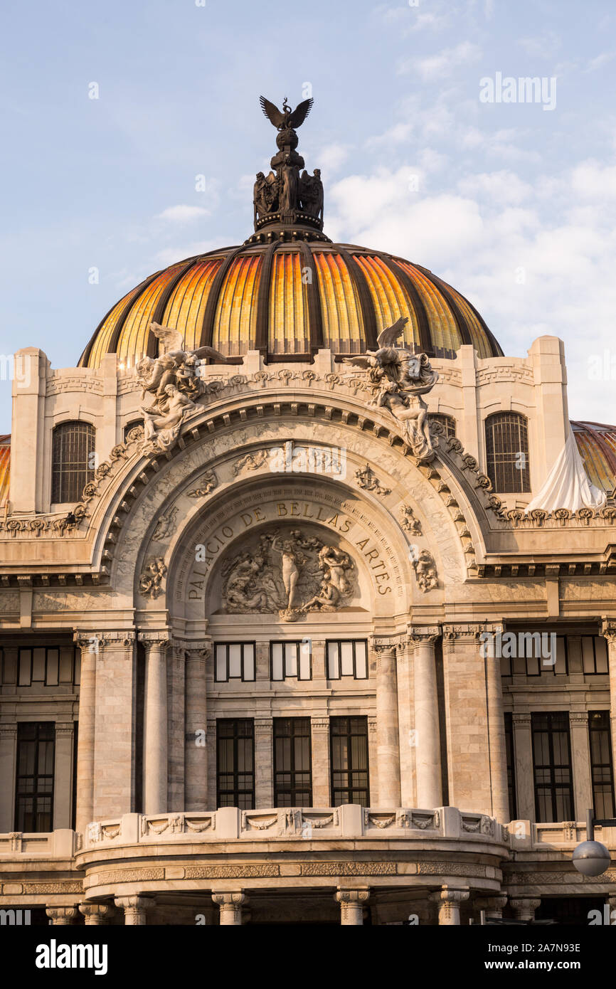 Palacio de Bellas Artes on Alameda Central in Mexico City, Mexico. Stock Photo