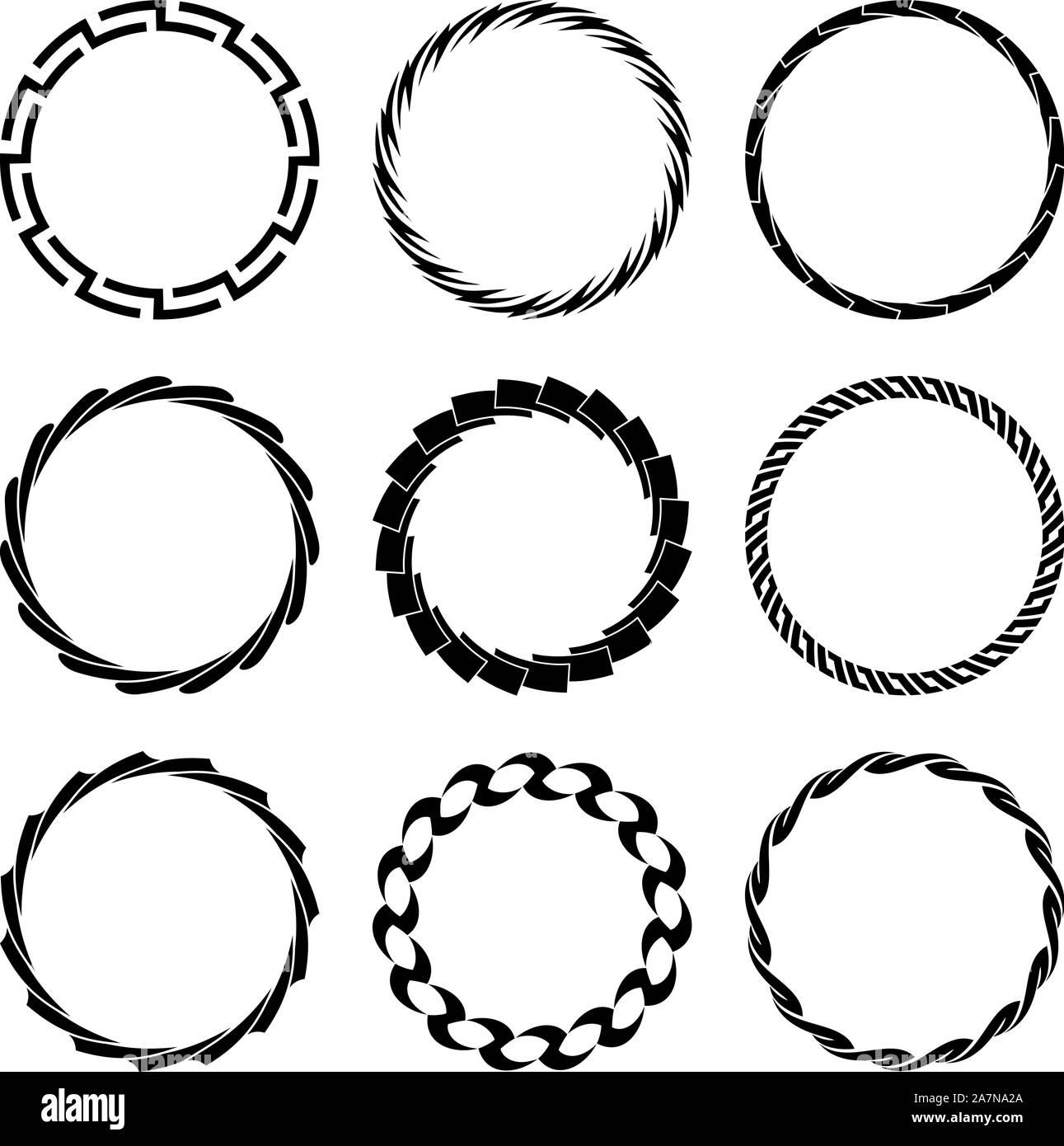 Красивая цифра 9. Цифры в круге. Трафарет пазл круглый. 017. Стрелка круговая 3d для презентации синяя.