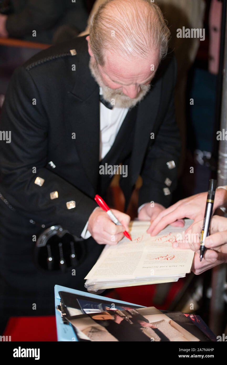 Glasgow, UK. 3 November 2019. Pictured: Peter Mullan. Scenes from the annual Scottish BAFTAs at the Doubletree Hilton Hotel.  Credit: Colin Fisher/Alamy Live News Stock Photo