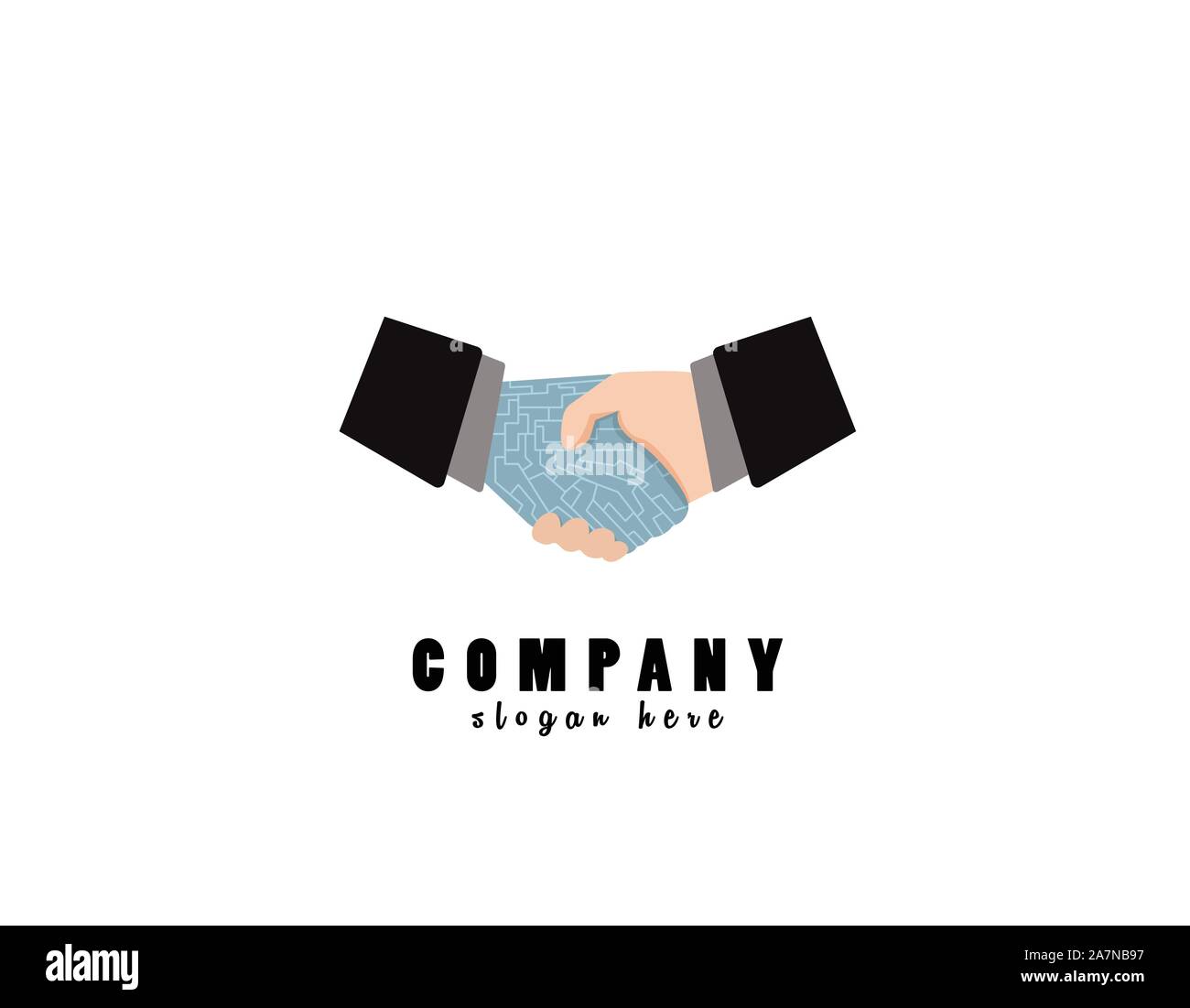 Digital handshake Stock Vector Images Alamy