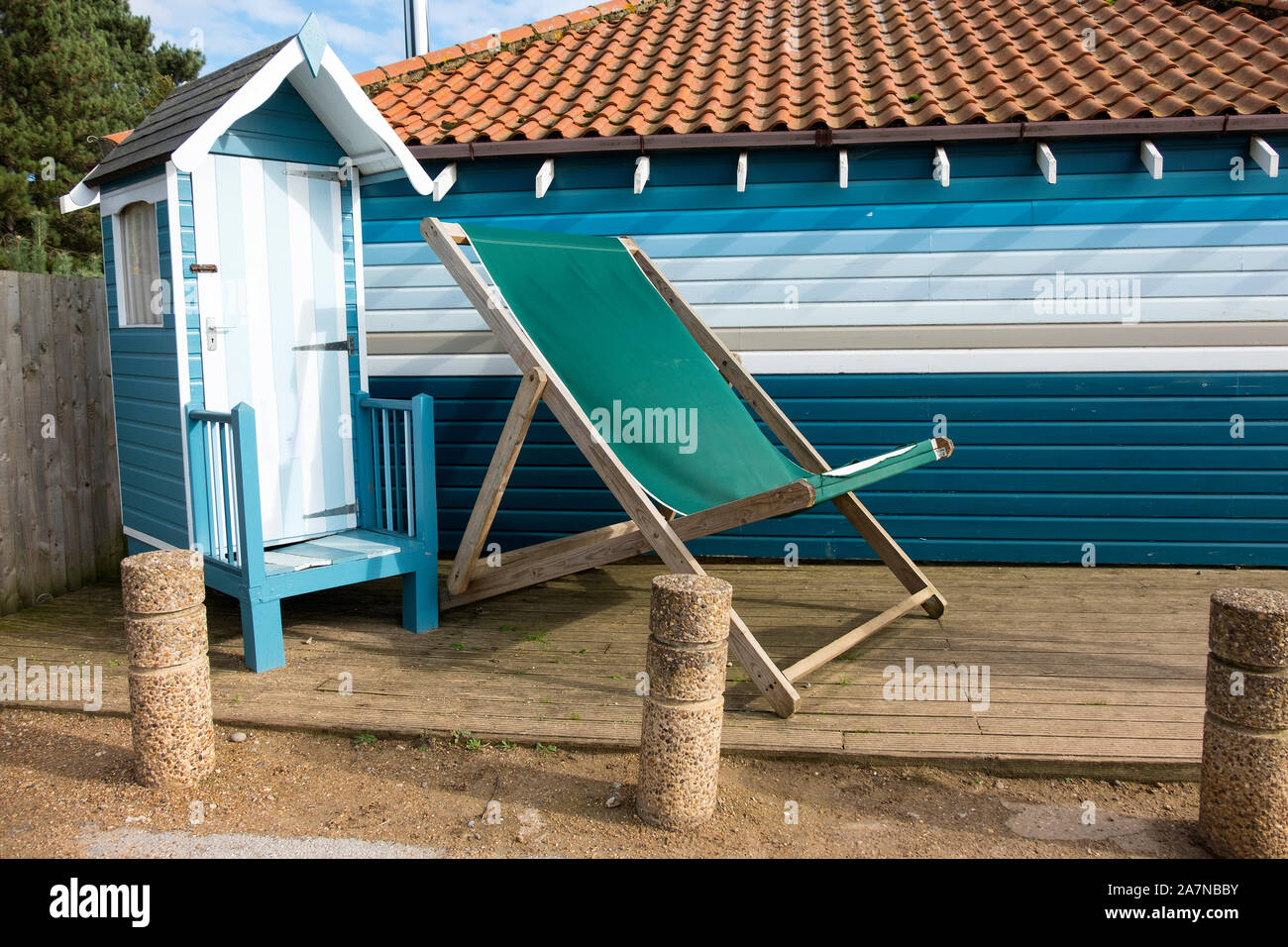 Giant oversized novelty deck chair Stock Photo Alamy
