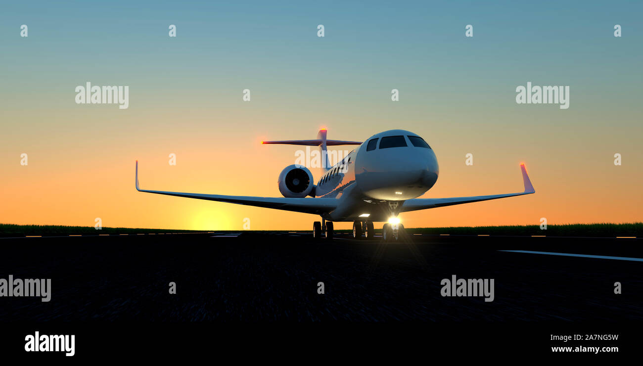 3d render luxury private jet hi-res stock photography and images - Alamy