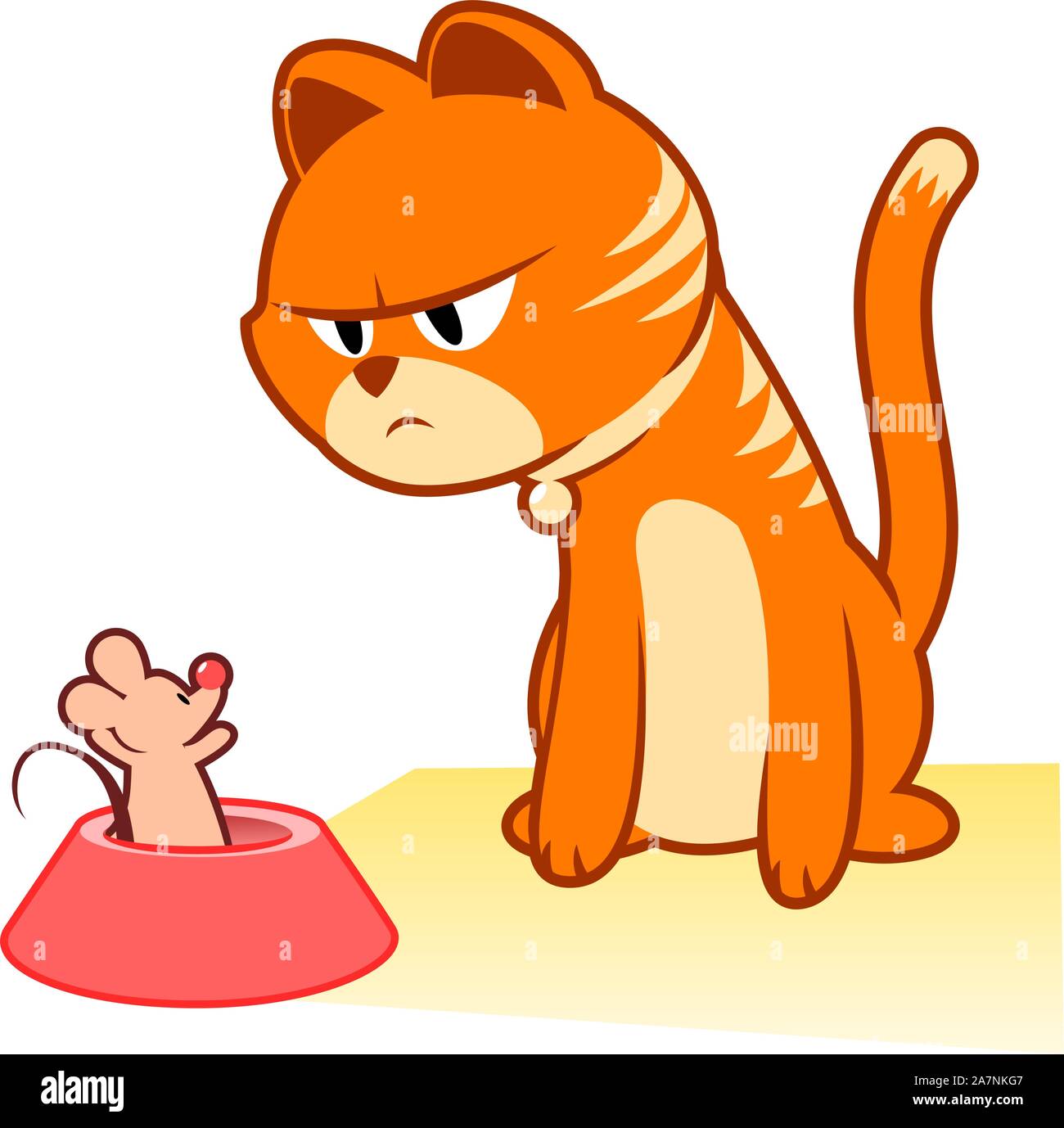 pink cat head with angry face with revenge Stock Vector Image & Art - Alamy