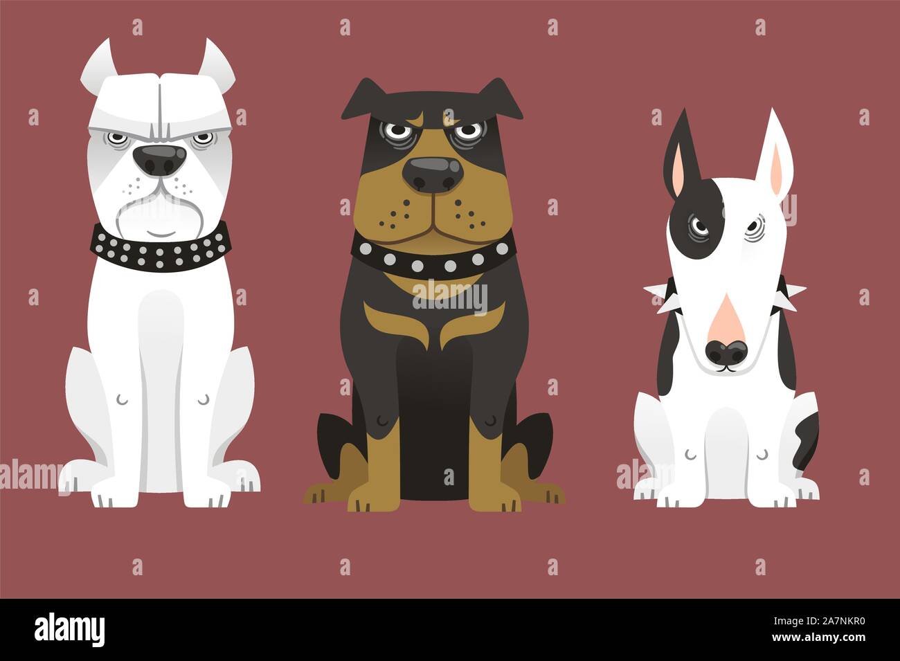 Guard Dog Set Collection vector illustration Stock Vector Image & Art