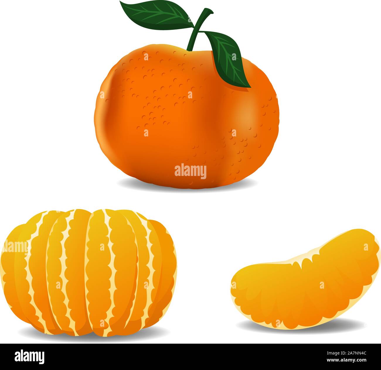 Tangerine cartoon vector illustration set Stock Vector Image & Art Alamy