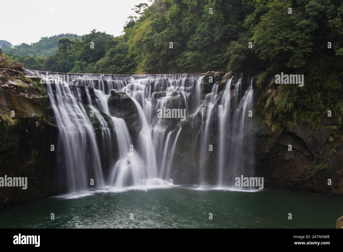 Beautiful waterfall in Taiwan Stock Photo