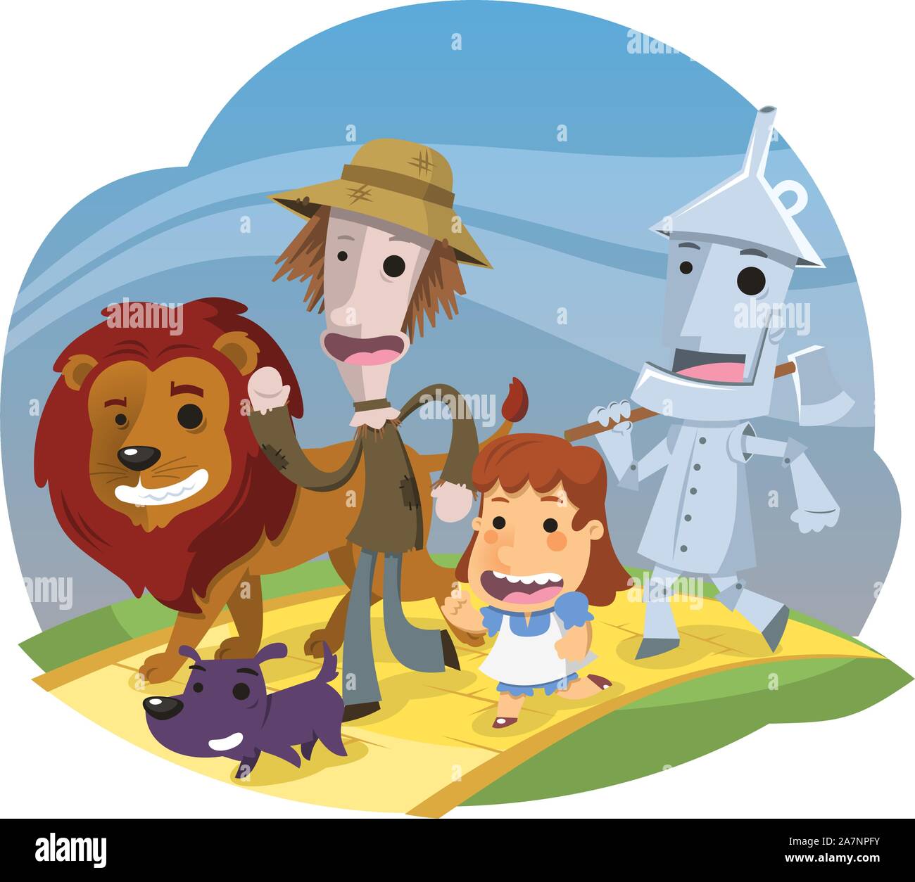 Wizard of Oz, vector illustration cartoon. Stock Vector