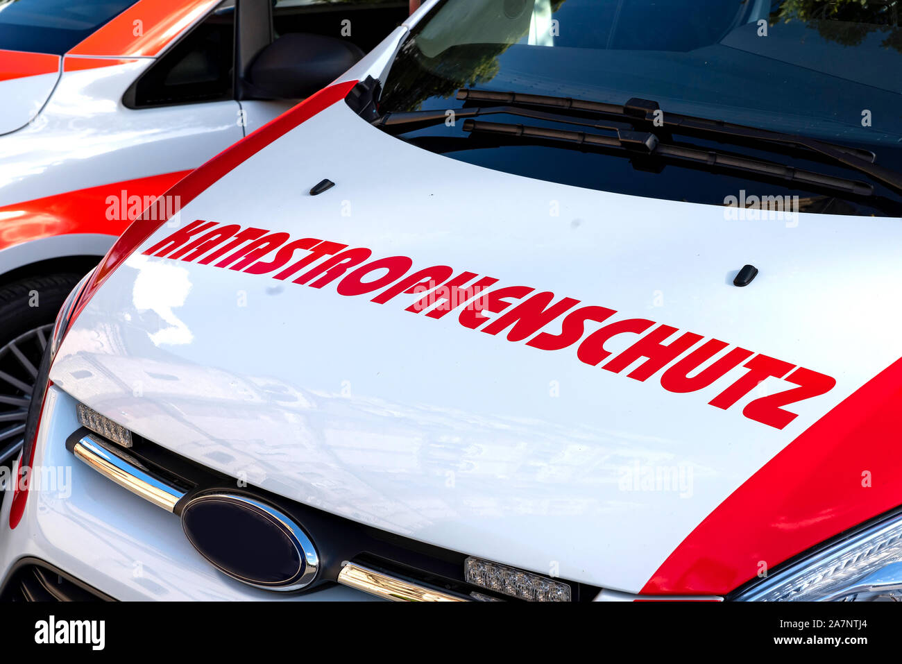 Emergency vehicle with the inscription disaster protection – Katastrophenschutz Stock Photo