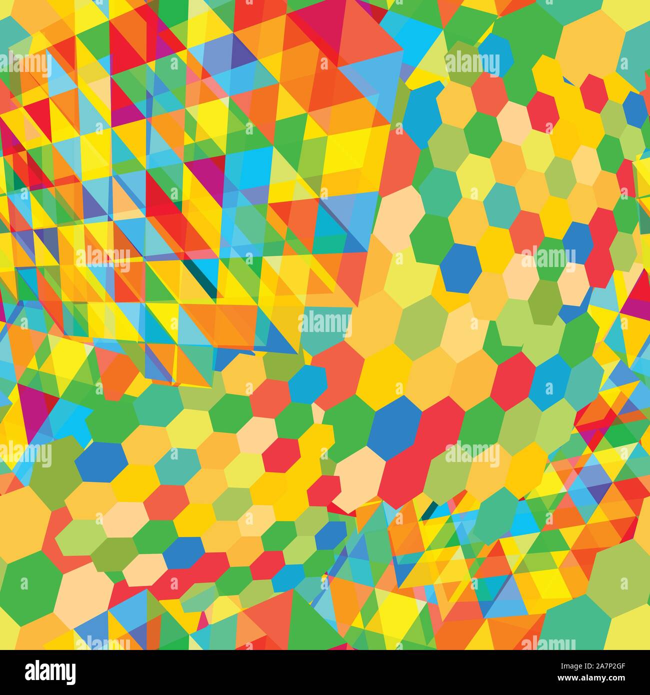 Seamless pattern with gainbow colored glitch styled bright messy shapes Stock Vector