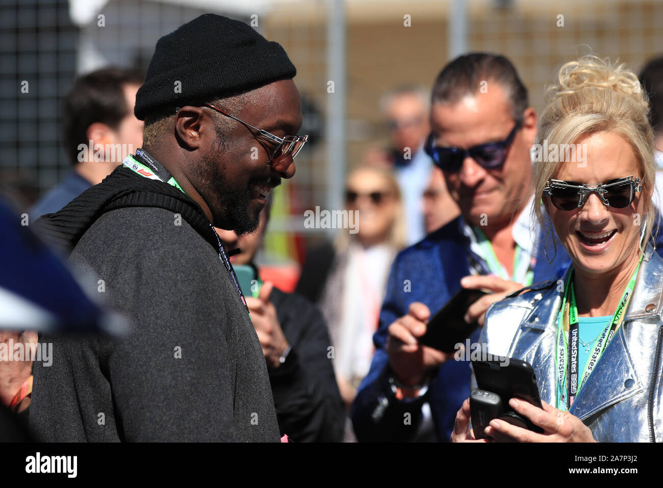 Austin, Texas, USA. 3rd Nov 2019.  Formula 1 United States Grand Prix, race day; Will i am on the grid - Editorial Use Credit: Action Plus Sports Images/Alamy Live News Stock Photo