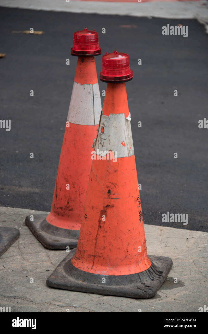 Orange traffic cones hi-res stock photography and images - Alamy
