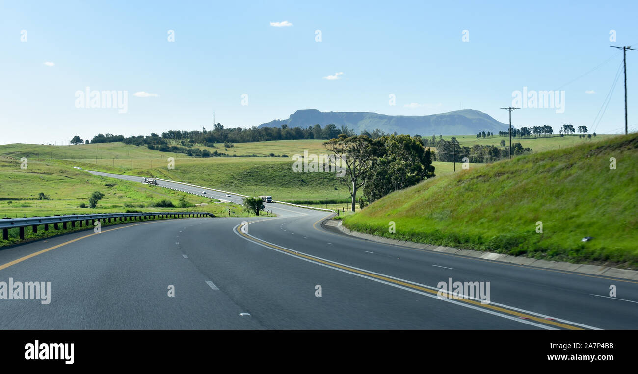 Winding highway in South Africa Stock Photo