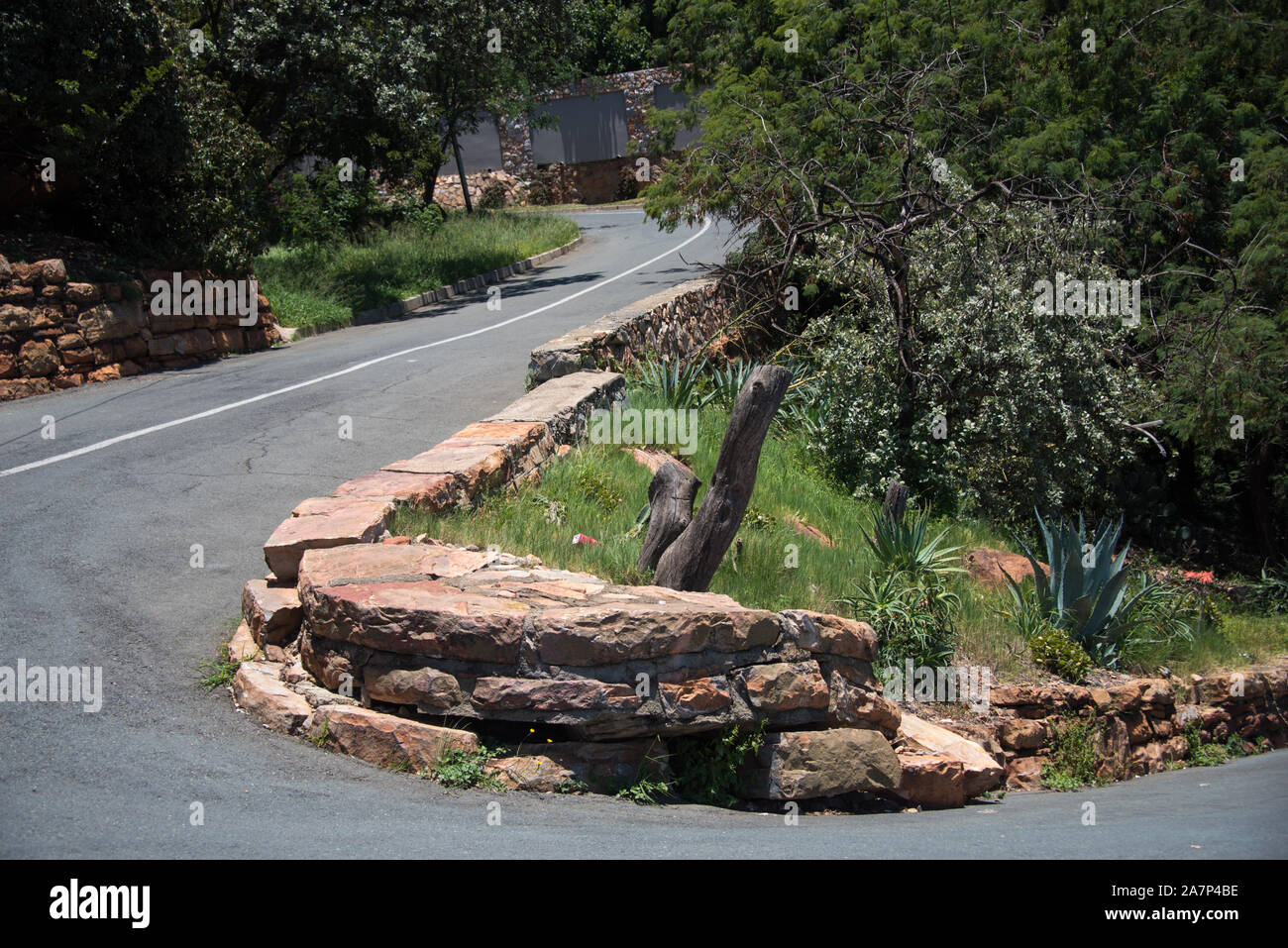 Winding Road in Johannesburg South Africa Stock Photo