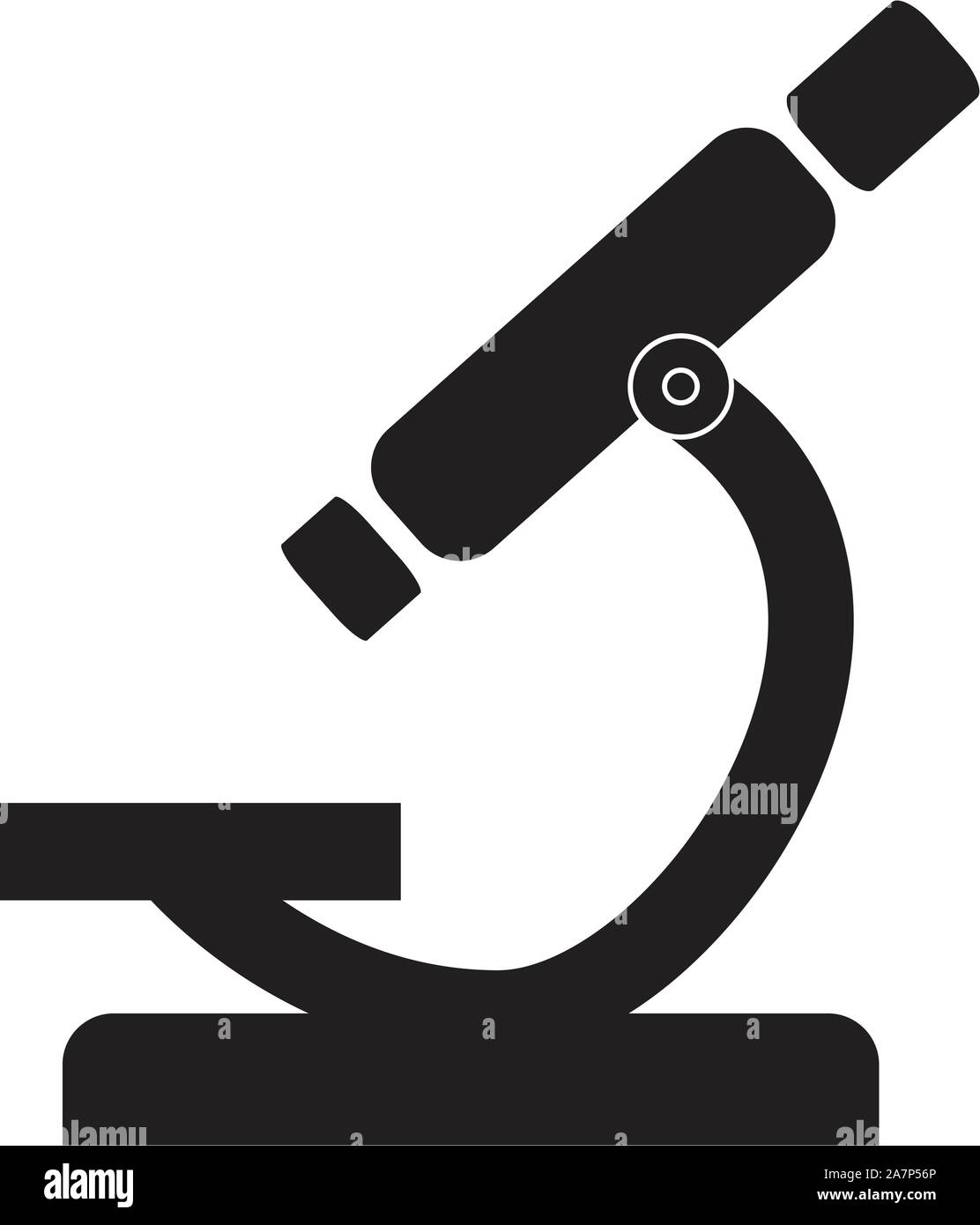 microscope icon on white background. flat style. microscope icon for your web site design, logo, app, UI. microscope science symbol. microscope scienc Stock Vector