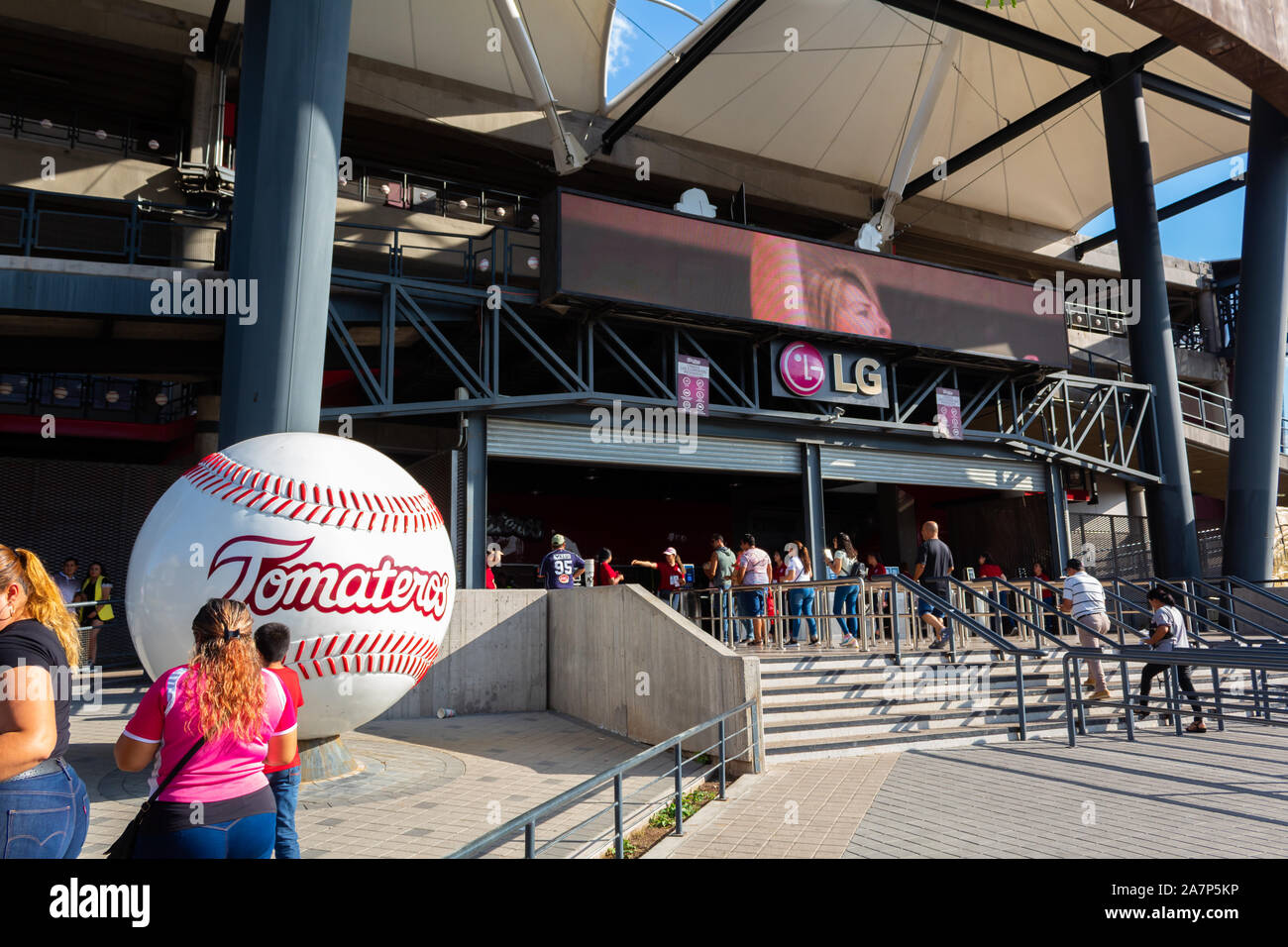 Culiacan, Sinaloa, Mexico October 20 2019 The baseball stadium of the Tomateros of Culiacan