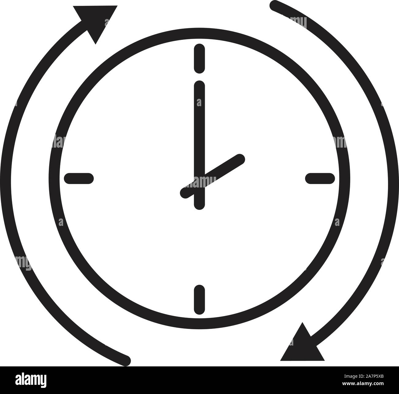 time arrow icon on white background. time arrow sign. flat style Stock