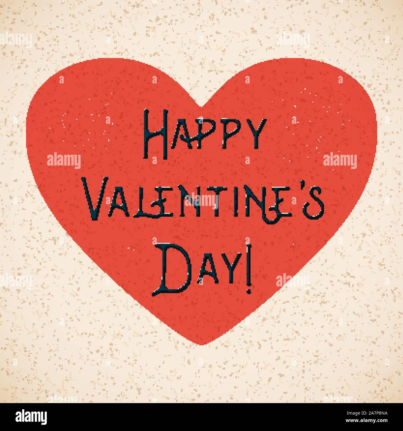 Retro Valentines Day card with shifted colors Stock Vector Image & Art ...