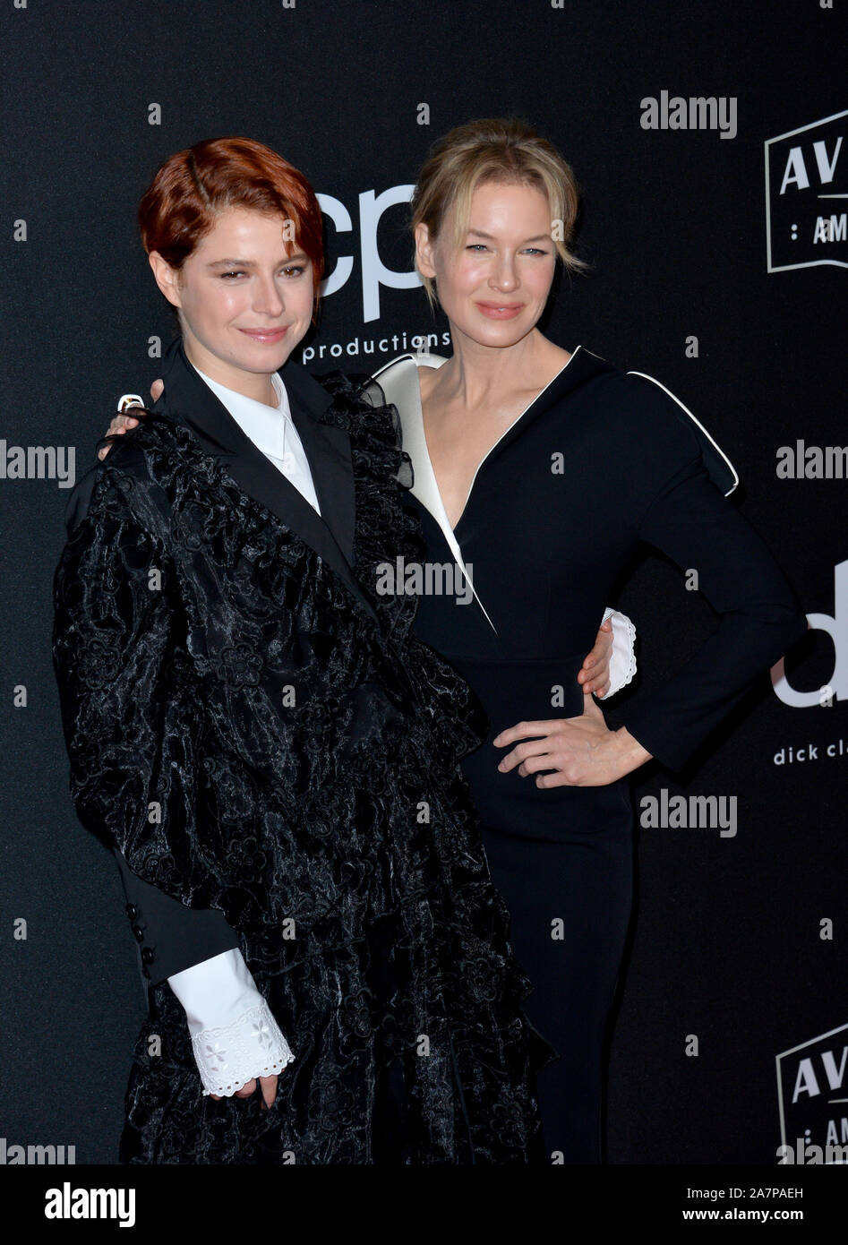 LOS ANGELES, USA. November 03, 2019: Jessie Buckley & Renee Zellweger at the 23rd Annual Hollywood Film Awards at the Beverly Hilton Hotel. Picture: Paul Smith/Featureflash Stock Photo