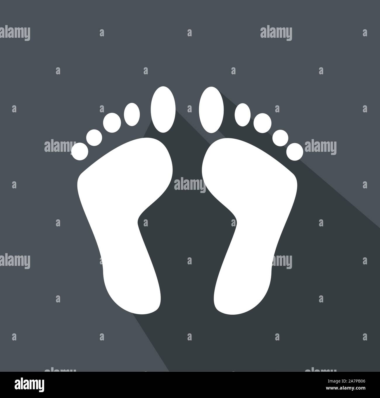 Footprint vector icon in flat style Stock Vector