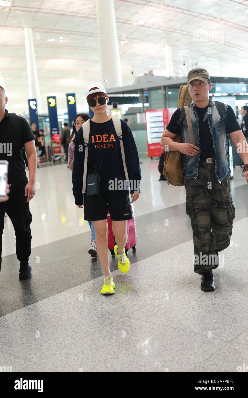 Chinese singer and actress Chris Lee or Li Yuchun arrives at the