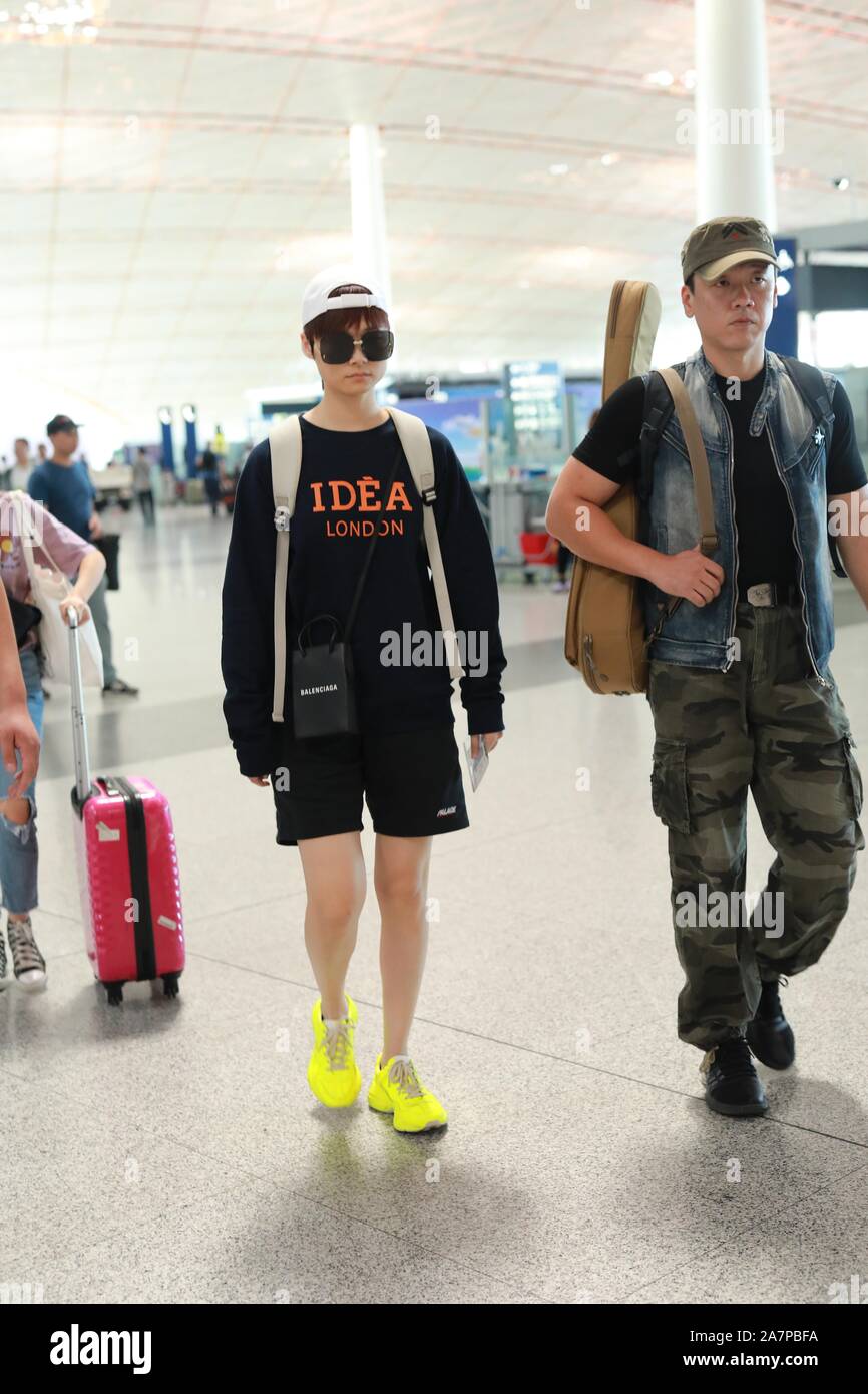 Chinese singer and actress Chris Lee or Li Yuchun arrives at the
