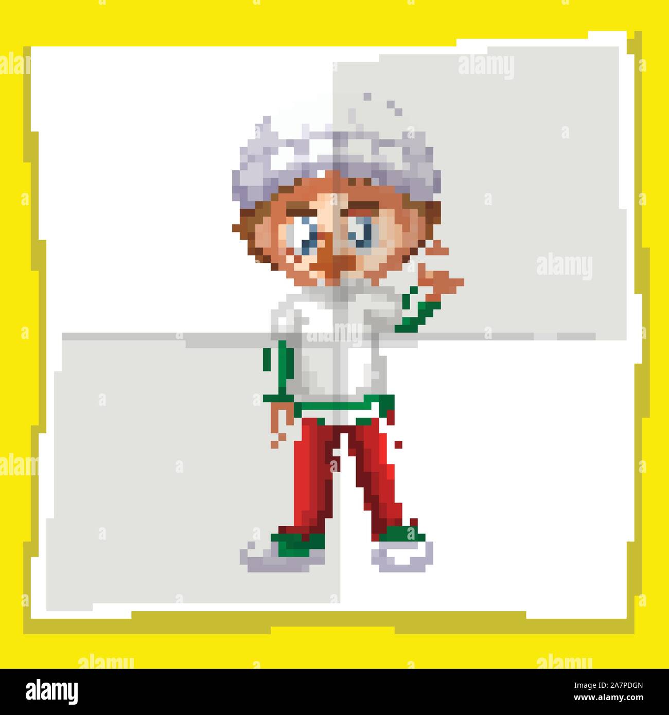 Happy boy on white paper illustration Stock Vector Image & Art - Alamy