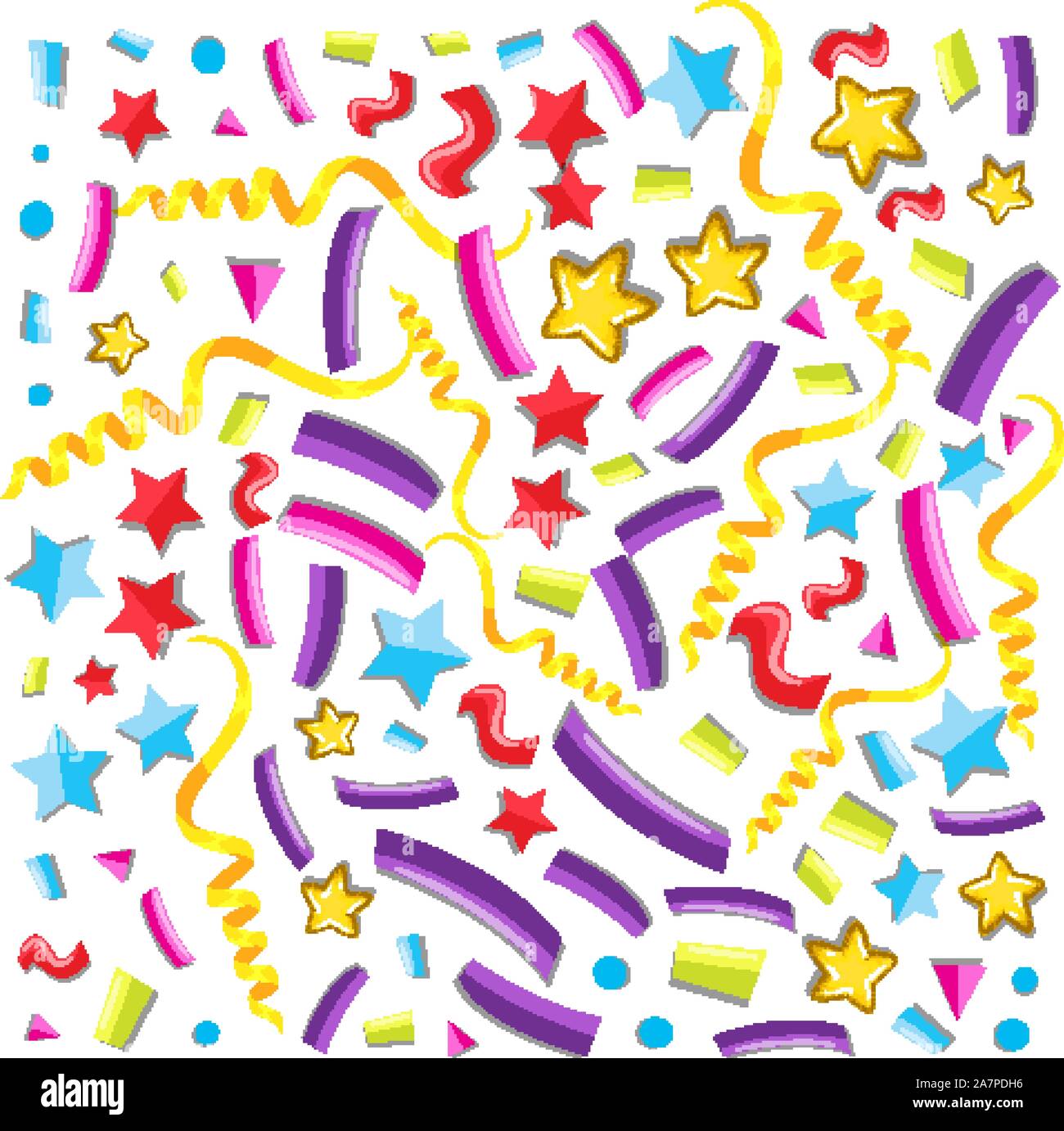 Seamless background design with confetti illustration Stock Vector ...