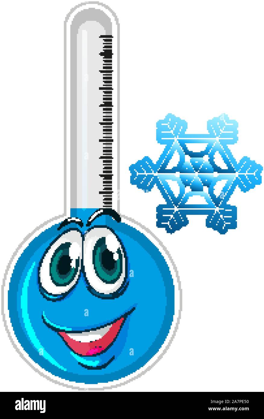 Thermometer and winter time illustration Stock Vector Image & Art - Alamy