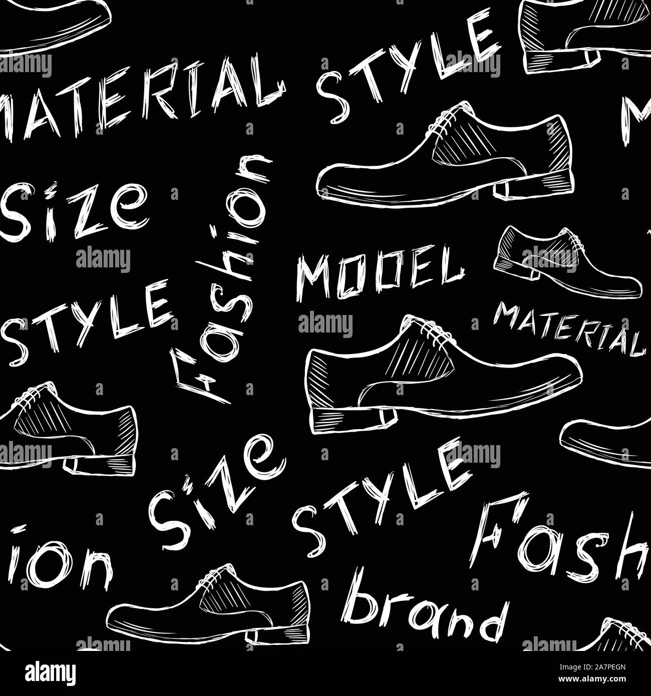 Seamless shoes and their characteristics Stock Vector
