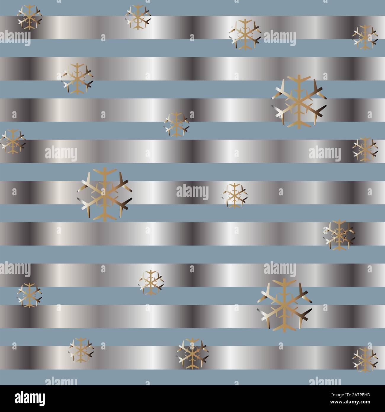 Cute Pattern with funky gold and silver elements. Festive Background. Vector Illustration Stock Vector