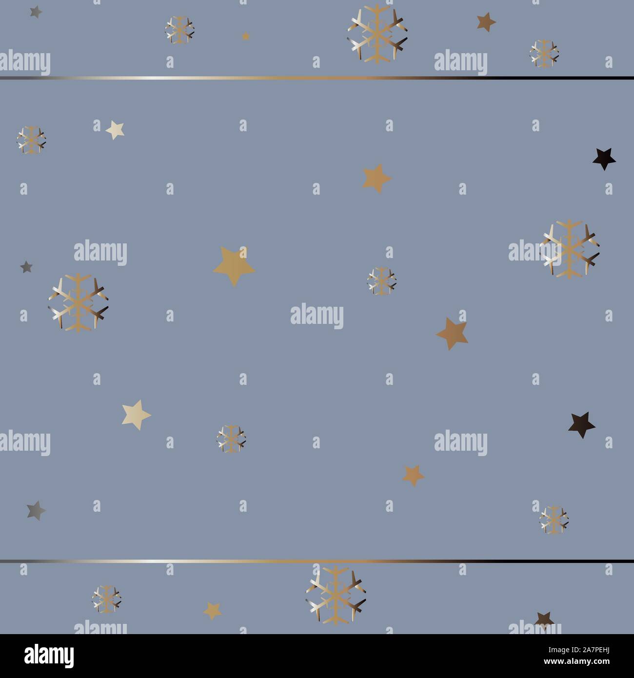 Cute Pattern with funky gold and silver elements. Festive Background. Vector Illustration Stock Vector