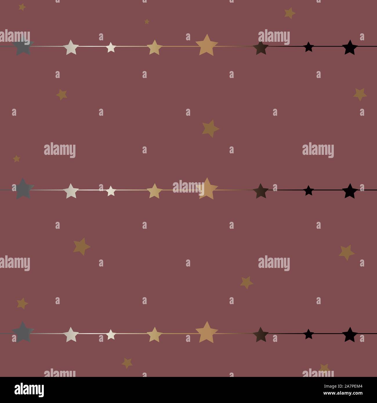 Cute Pattern with funky gold and silver elements. Festive Background. Vector Illustration Stock Vector