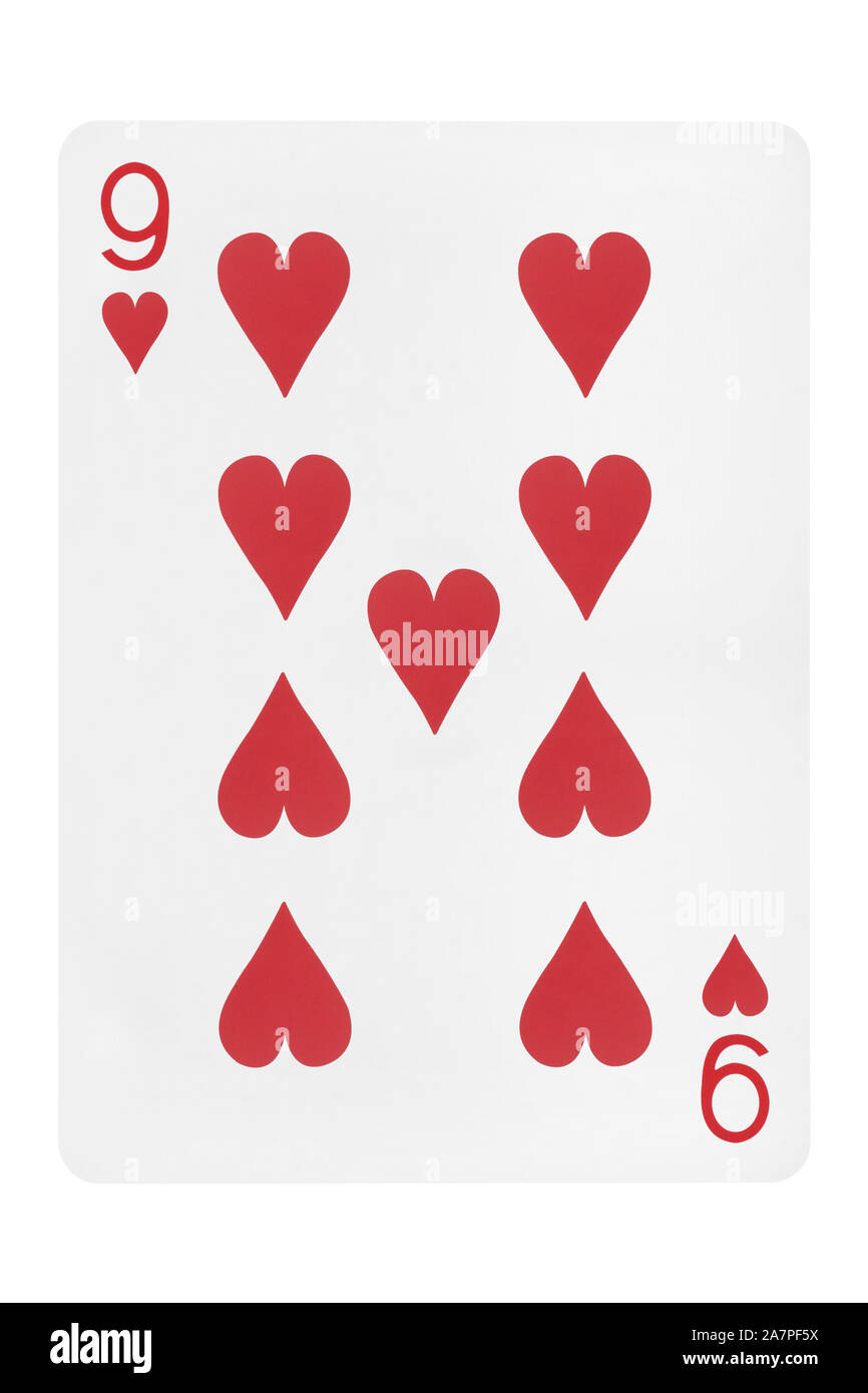 Poker cards heart set two color classic design Stock Vector