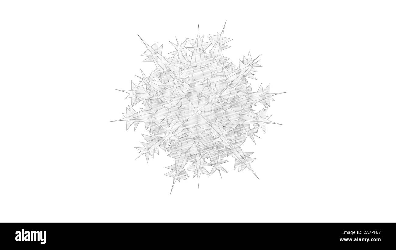 3d rendering of a crystal snowflake isolated on white background Stock ...