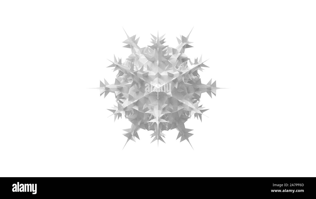 3d rendering of a crystal snowflake isolated on white background Stock ...