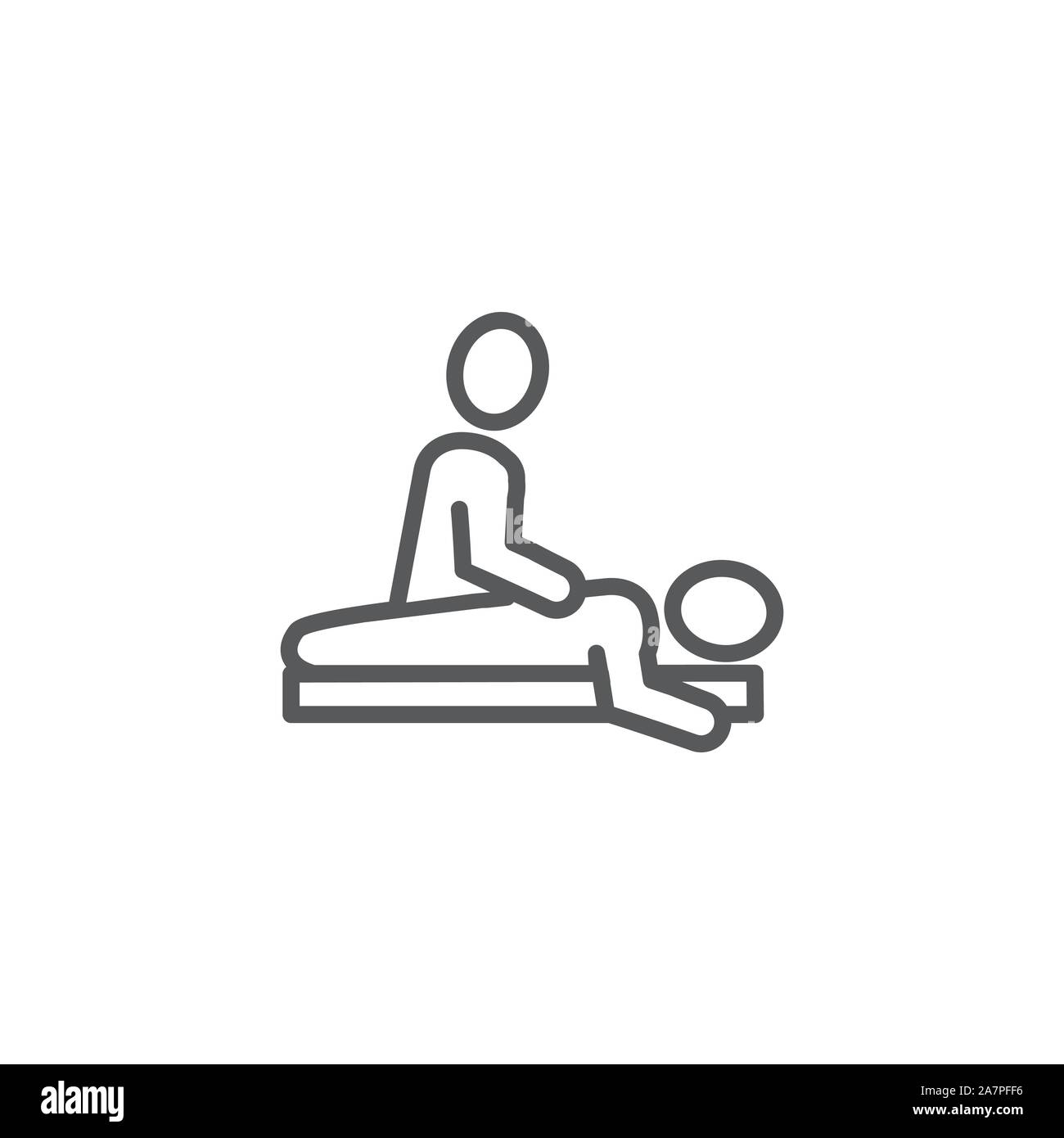 Massage line icon on white background Stock Vector
