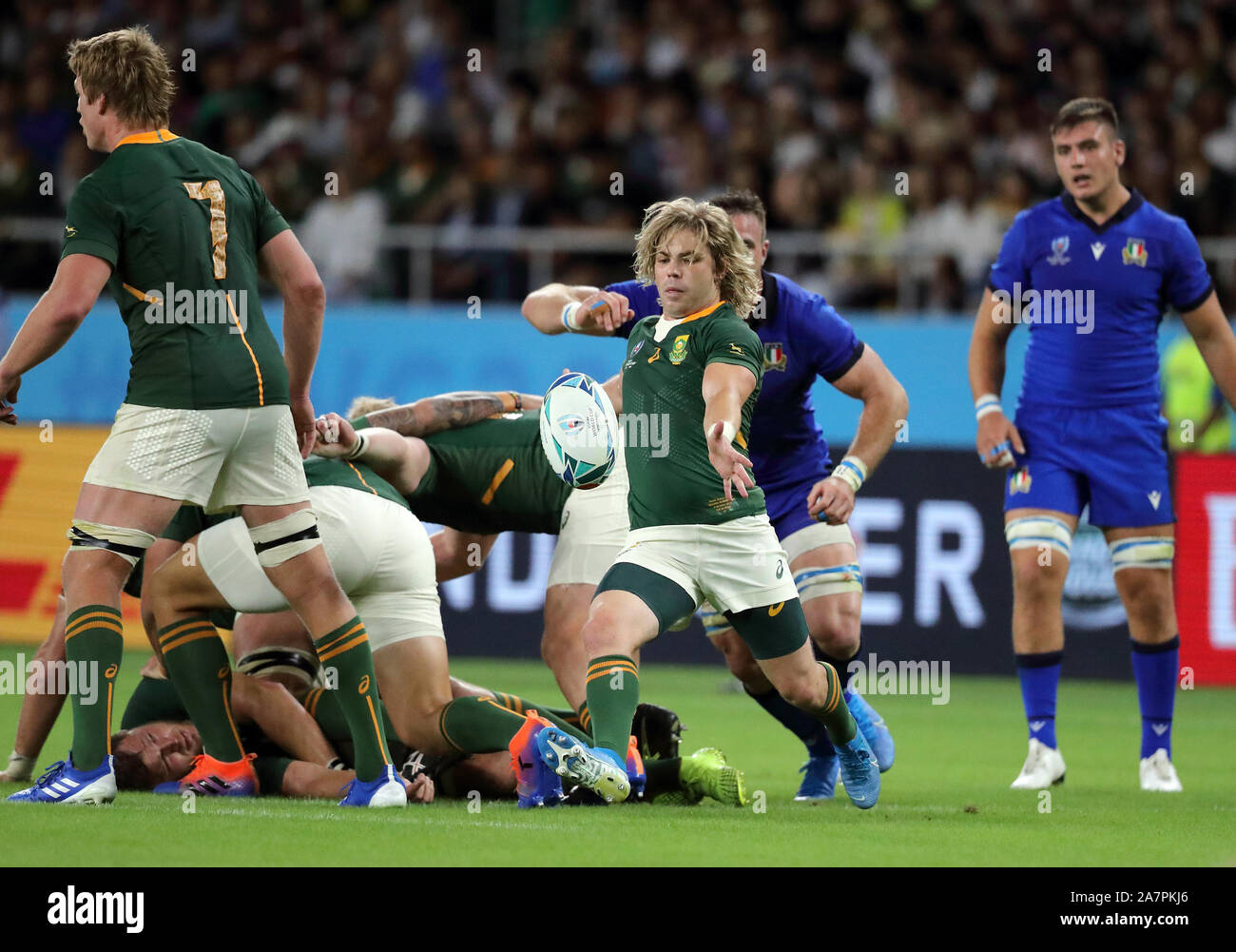 Faf De Klerk Scrum Half For South Africa V Italy Rugby World Cup 2019 Shizuoka Japan Stock Photo Alamy