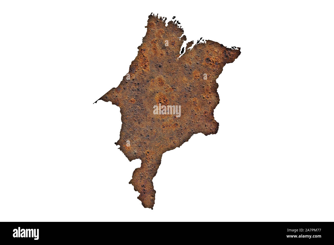 Map of Maranhao on rusty metal Stock Photo - Alamy