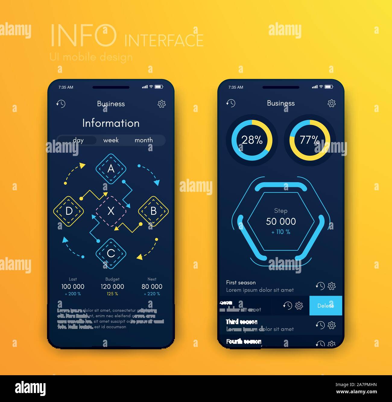 Vector Graphics Infographics With Four Options Template For