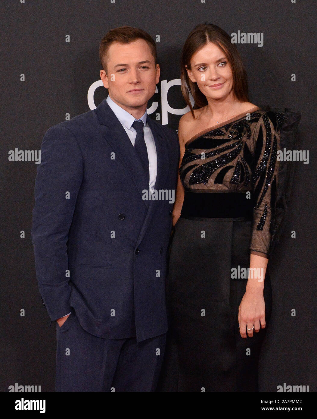 Beverly Hills, United States. 03rd Nov, 2019. Welsh actor Taron Egerton and Emily Thomas arrive for the 23rd annual Hollywood Film Awards in Beverly Hills, California on Sunday, November 3, 2019. Photo by Jim Ruymen/UPI Credit: UPI/Alamy Live News Stock Photo