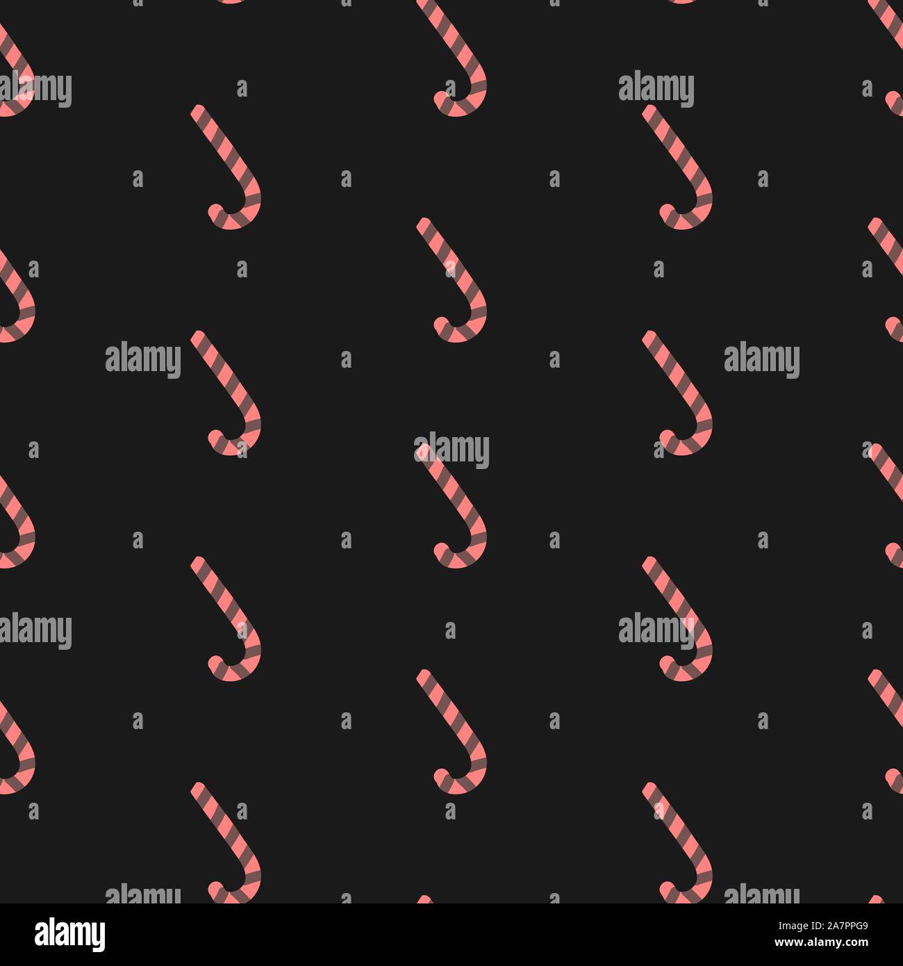 Seamless pattern with Christmas candy on dark background. Vector ...