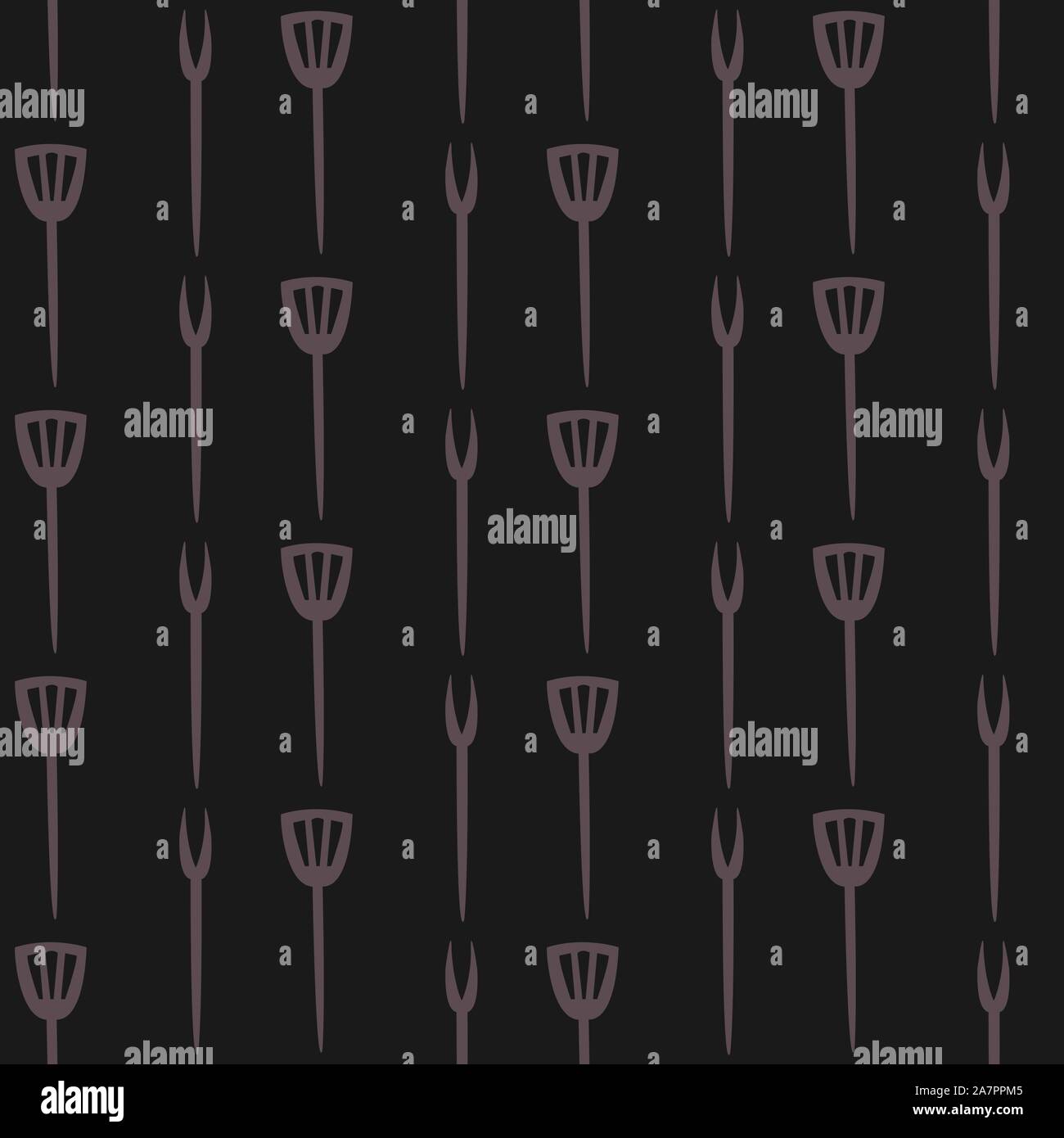 Seamless Pattern with kitchen utensils. Continuoss pattern. Vector Illustration Stock Vector