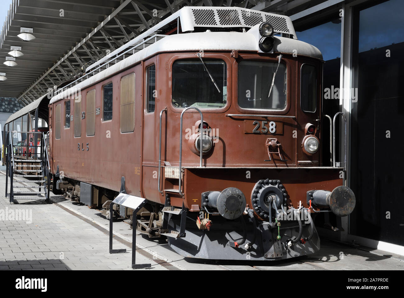 electric locomotive;no.258;swiss museum of transport;lucerne;switzerland Stock Photo
