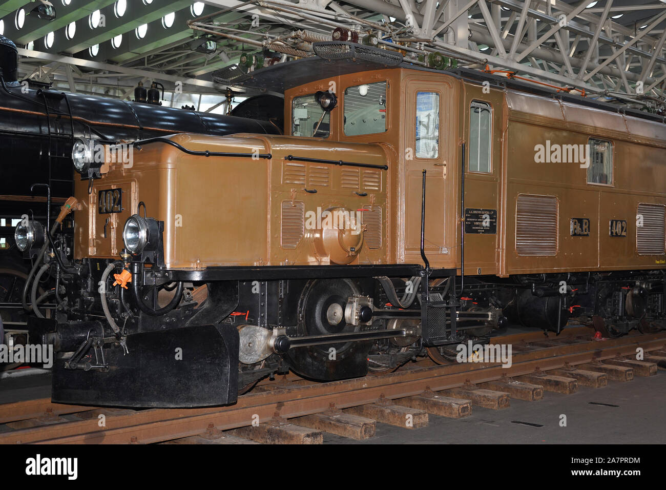 electric locomotive;no.402;swiss museum of transport;lucerne;switzerland Stock Photo
