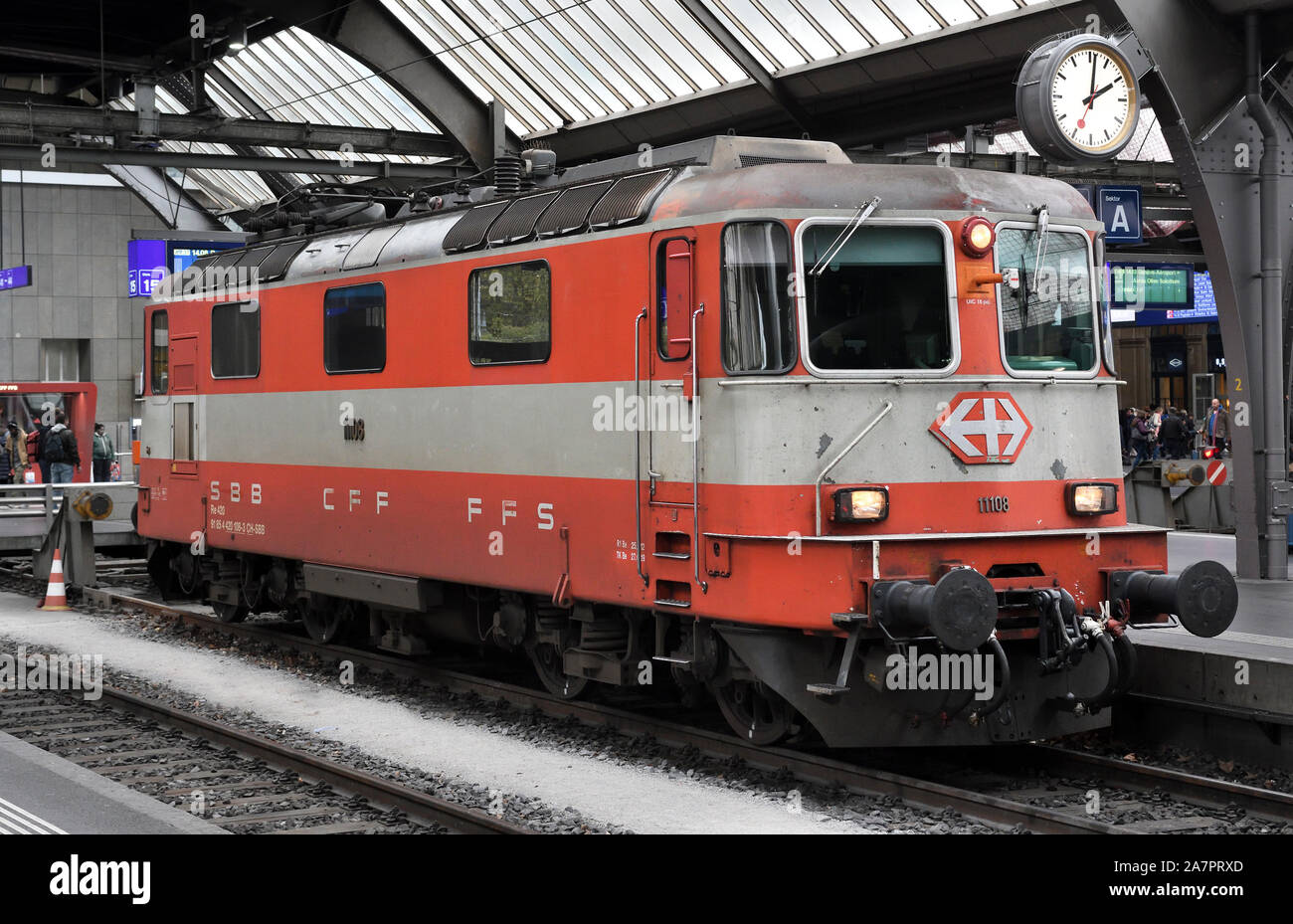 class Re4/4;class 420;electric locomotive;zurich main station;hbf;switzerland Stock Photo
