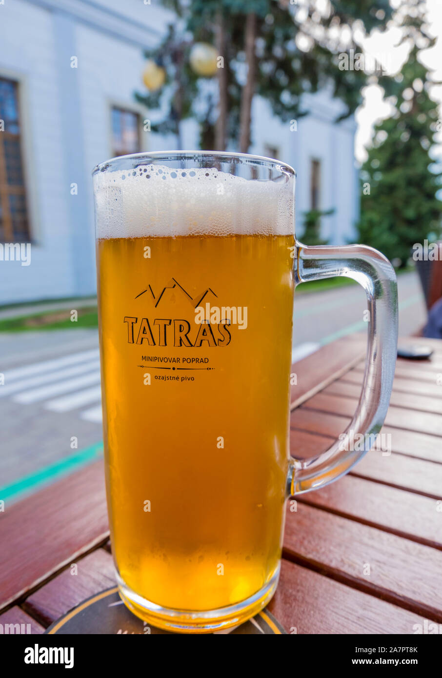 Tatras microbrewery beer, Poprad, Slovakia Stock Photo