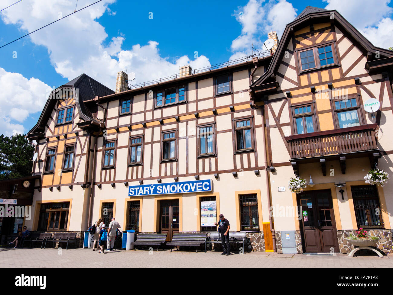 Railway station, Stary Smokovec, Vysoke Tatry, Slovakia Stock Photo